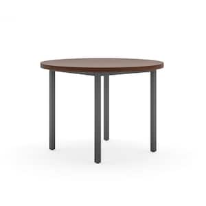 Merge 42 in. Brown Wood Walnut Round Dining Table