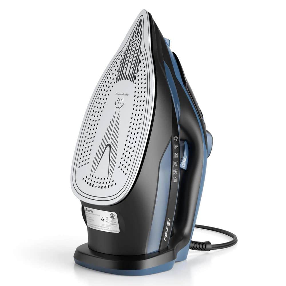 1700 W Blue Steam Iron with Rapid Heating Ceramic Coated Soleplate, Self-Cleaning, Auto-Off and 15.21 oz. Water Tank price history on PriceWatchPro