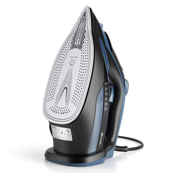 1700 W Blue Steam Iron with Rapid Heating Ceramic Coated Soleplate, Self-Cleaning, Auto-Off and 15.21 oz. Water Tank