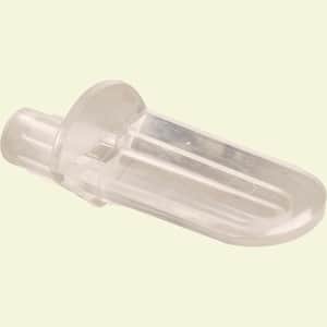 1/4in., Clear Plastic, Spoon Style Shelf Support Peg (12-pack)