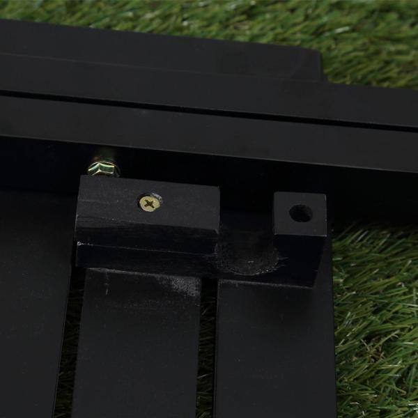 Black Poplar Wood Folding Outdoor Side Table