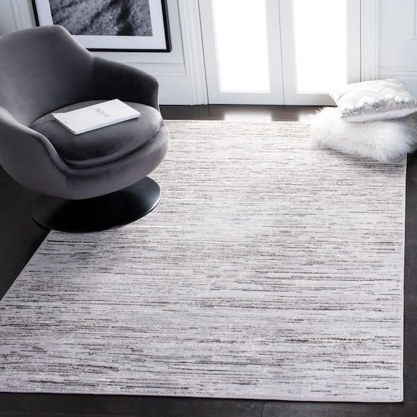 Orchard 5 ft. x 8 ft. Gray/Light Gray Gradient Striped Area Rug