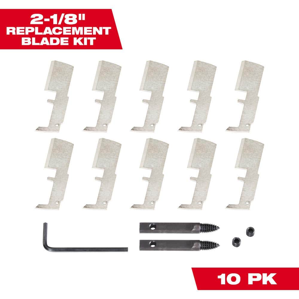 Milwaukee 2-1/8 in. SWITCHBLADE High Speed Steel Blade Replacement Kit (10- Blades) 48-25-5340 The Home Depot