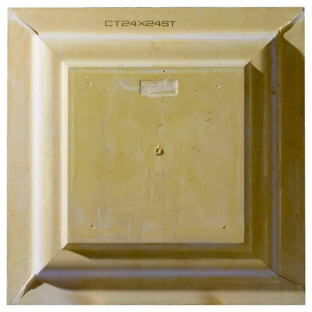 Nicole Vintage 24'' Square Gray Polyurethane Ceiling Tile