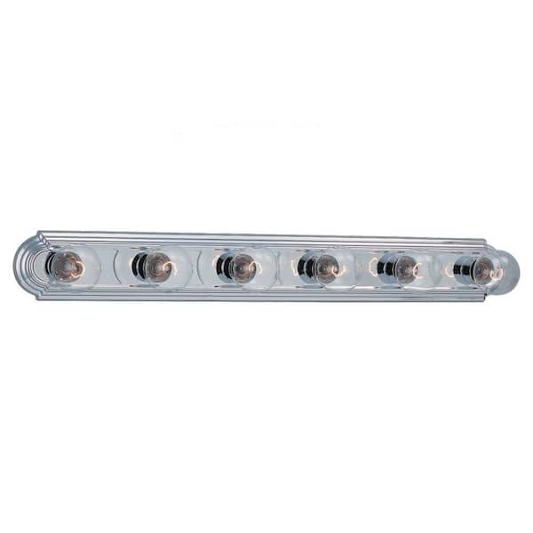 Generation Lighting De-Lovely 36 in. 6-Light Chrome Traditional Wall Dressing Room Bathroom Vanity Light Bar