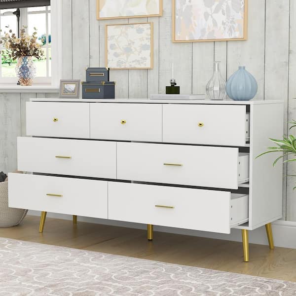 FUFU&GAGA White File Cabinet with 7 Drawers DRF-KF330016-01-d - The ...