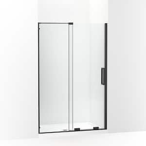 Echelon 44-48 in. W x 72 in. H Sliding Frameless Shower Door in Matte Black
