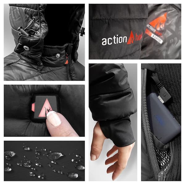 ActionHeat Men's 5V Battery Heated Puffer Jacket