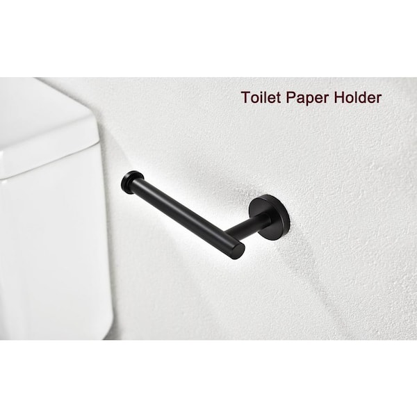 Kes WFBPH006BK Bathroom Toilet Paper Holder Stand Tissue Roll Holder SUS304 Stainless Steel Freestanding Finish: Matte Black