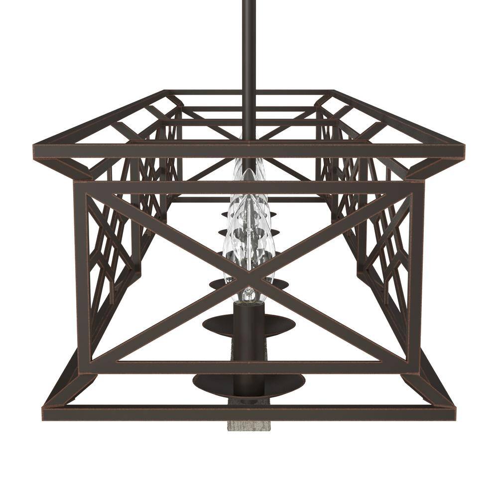 Langwood Onyx Bengal 6-Light Vintage Linear Chandelier