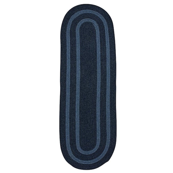 Home Decorators Collection Paige Midnight Blue 2 ft. x 8 ft. Braided Runner Rug