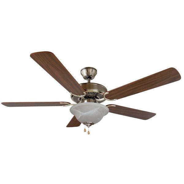 Yosemite Home Decor Calder 52 in. Satin Nickel Ceiling Fan with 72 in. Lead Wire