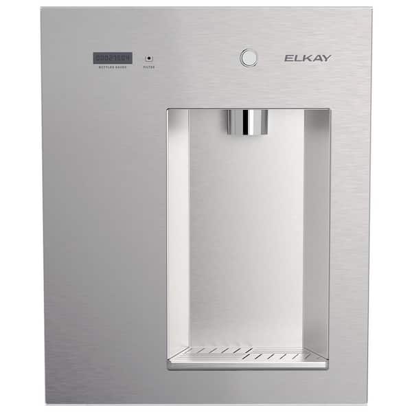 Liv EZ Built-in Filter Wall-Mount Water Dispenser NSF ADA Steel Gray Drinking Fountain with Bottle Filling Station