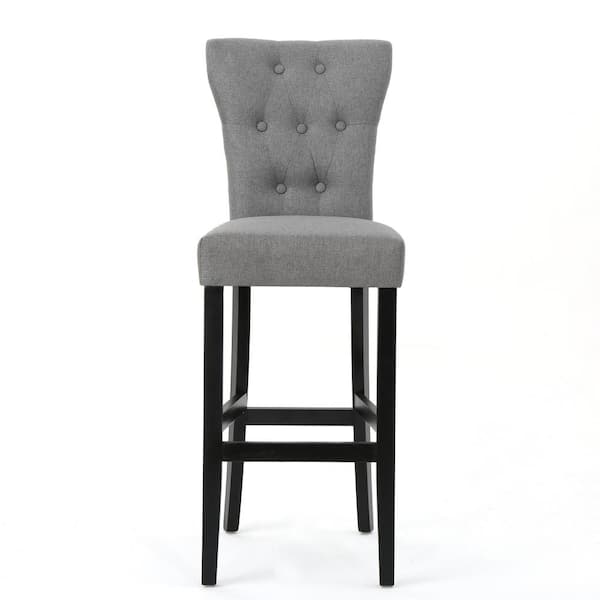 bar stools grey fabric