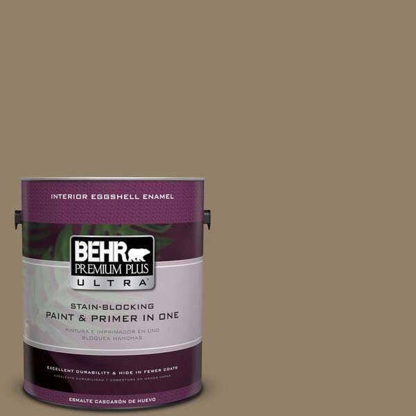 BEHR Premium Plus Ultra 1 gal. #PPU7-3 Macchiato Eggshell Enamel Interior Paint and Primer in One