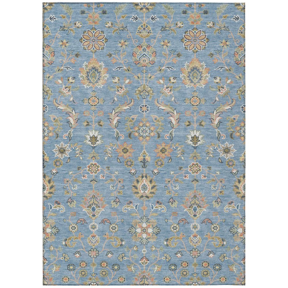 Chantille Machine Washable Indoor/Outdoor Abstract ACN2585 Denim 5 ft. x 7 ft. 6 in. Area Rug price history on PriceWatchPro