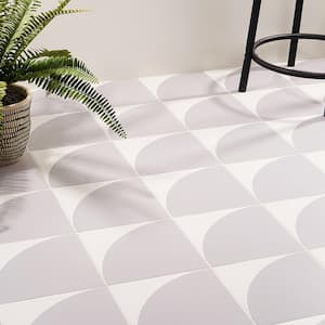 Tori Crescent Cool Gray 8 in. x 8 in. Matte Porcelain Floor and Wall Tile (26 Pieces / 11.19 sq. ft. / Case)