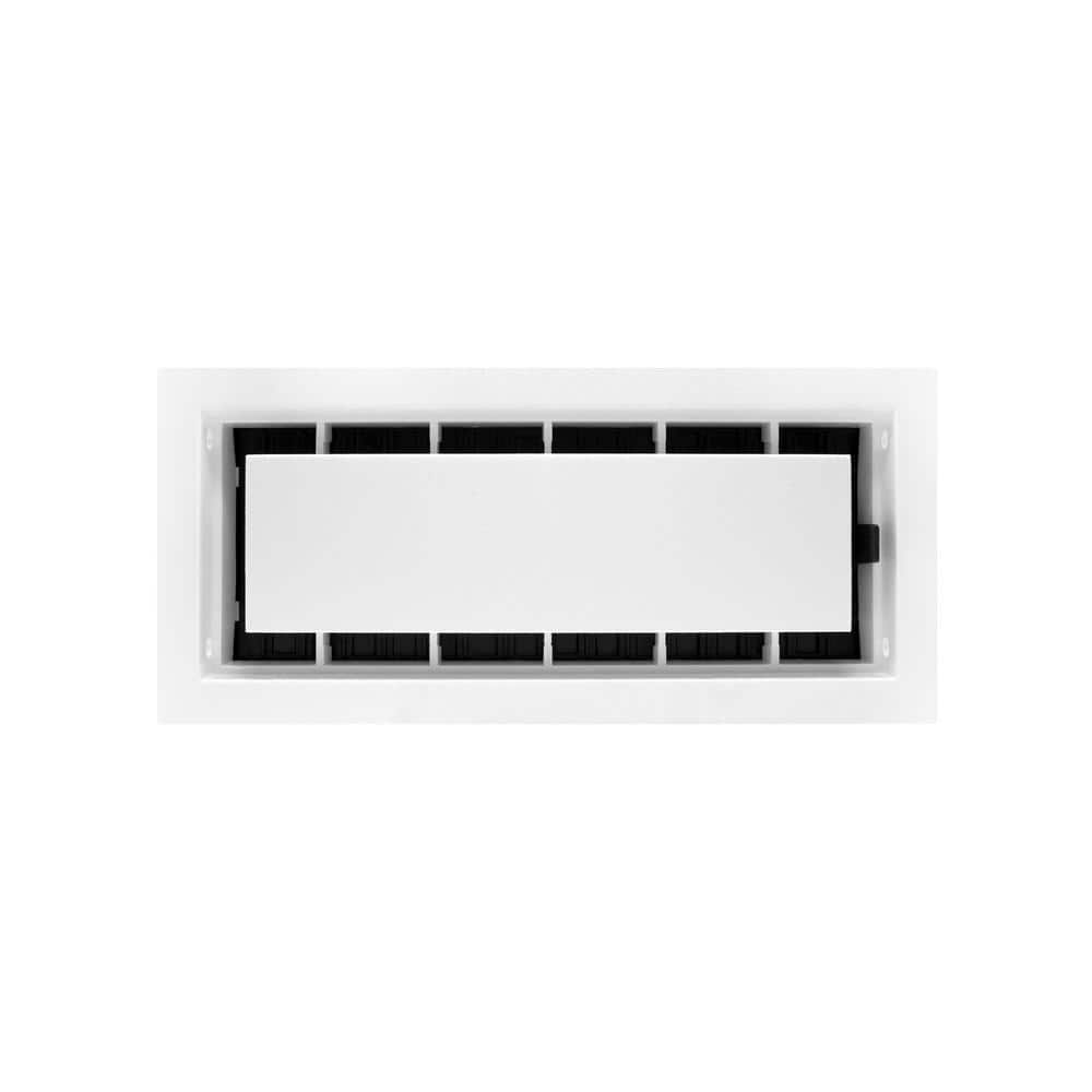 4 in. x 10 in. Paintable Plastic Wall Register in Textured White