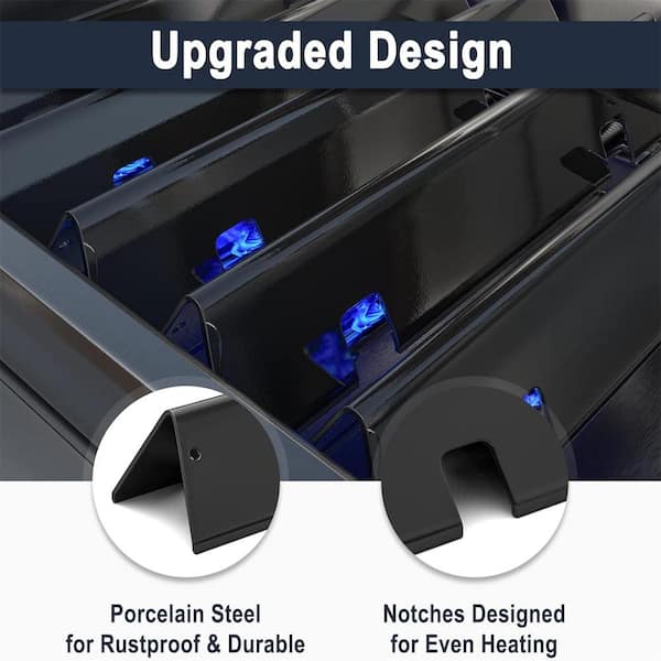 15.3 in. Porcelain-enameled Flavorizer Bars Replacement and Stainless Steel Burner Tubes for Weber