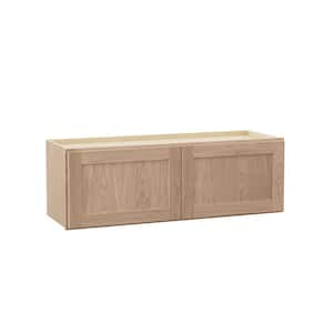 Sinclair 36 in. W x 12 in. D x 12 in. H Assembled Wall Bridge Cabinet in Shaker Light Oak