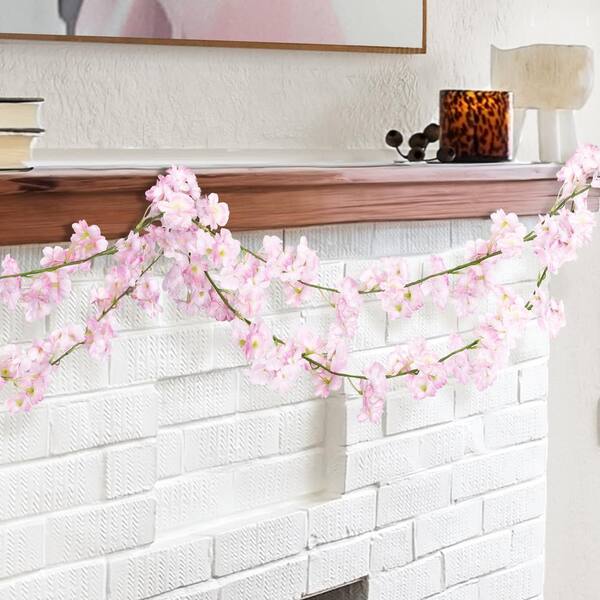 桜木　飾り LIVING LUXURY 5 .7 5 ft. Light Pink Artificial Cherry Blossom