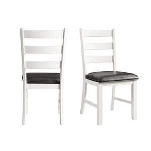 Kona White Upholstered Ladder Back Dining Chair (Set of 2)