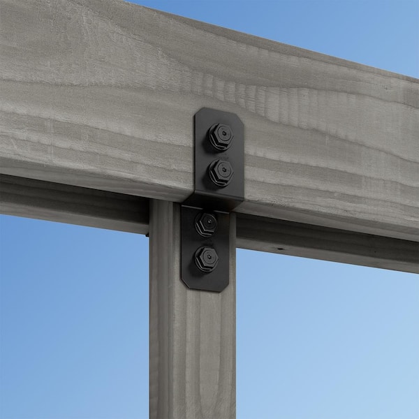 Outdoor Accents Avant Collection 3 in. ZMAX, Black Powder-Coated Deck Joist Tie for 2x Actual Rough Lumber