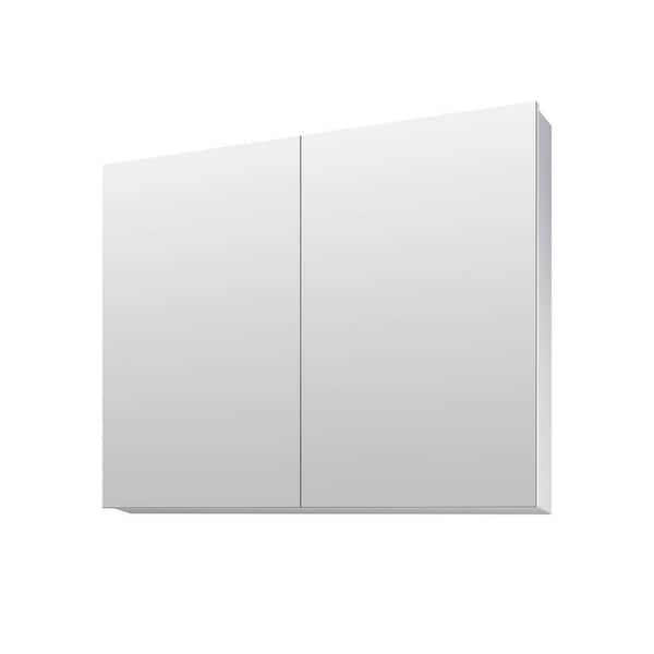 36 in. H x 48 in. W Double Door Rectangular Engineered Wood Medicine Cabinet with Mirror