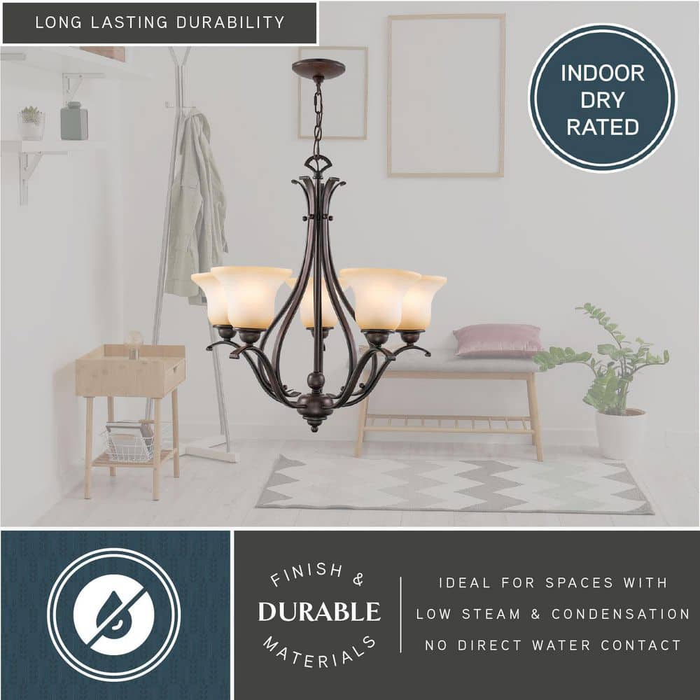 Monrovia Royal Bronze Traditional 5-Light Chandelier
