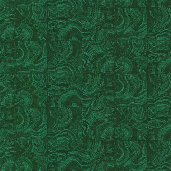 Brewster Green Malachite Stone Tile Paper Strippable Roll (Covers 60.8 sq. ft.)