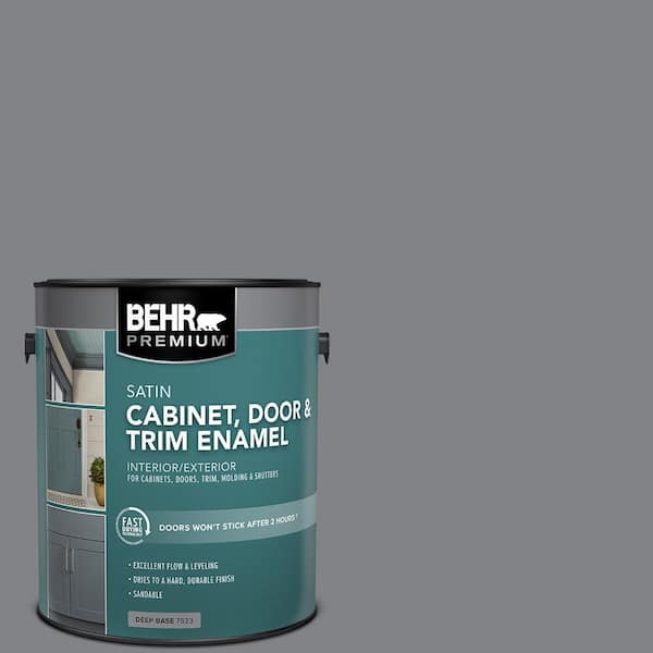 BEHR PREMIUM 1 gal. #N530-5 Mission Control Satin Enamel Interior/Exterior Cabinet, Door & Trim Paint