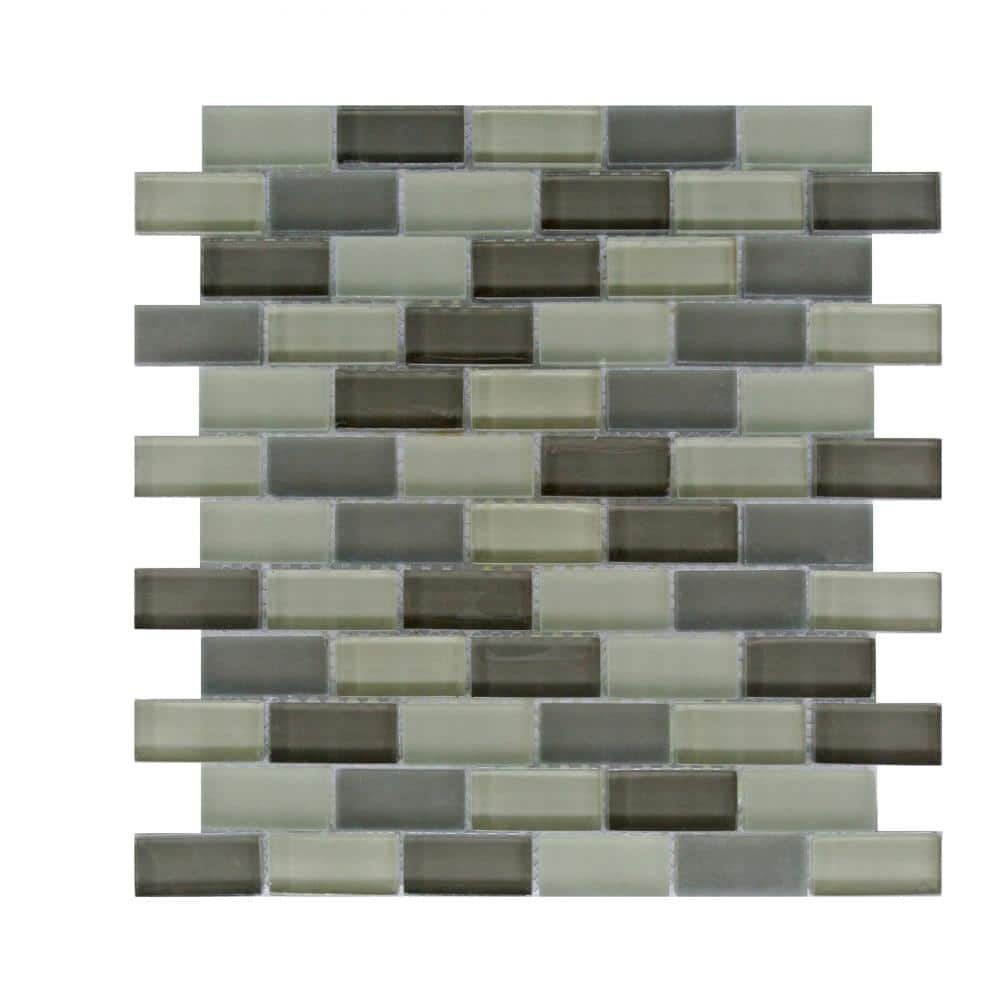 Free Flow Lividity Gray 12 in. x 12 in.  Brick Multi Finish Glass Mosaic Wall & Pool Tile (11 Sq. Ft./Case) price history on PriceWatchPro