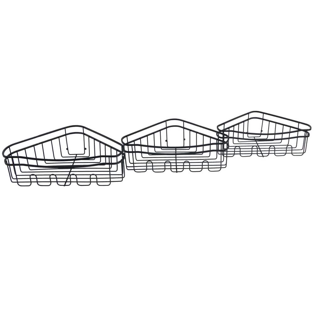 3 Piece Cornered Mount Shower Caddy Shelves in Black price history on PriceWatchPro