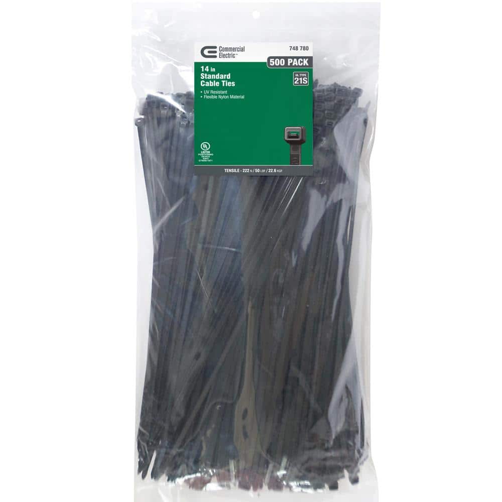 200 pcs Black ZIP Ties Variety Pack CABLE TIES Assorted Sizes Black Wire Cord Or 