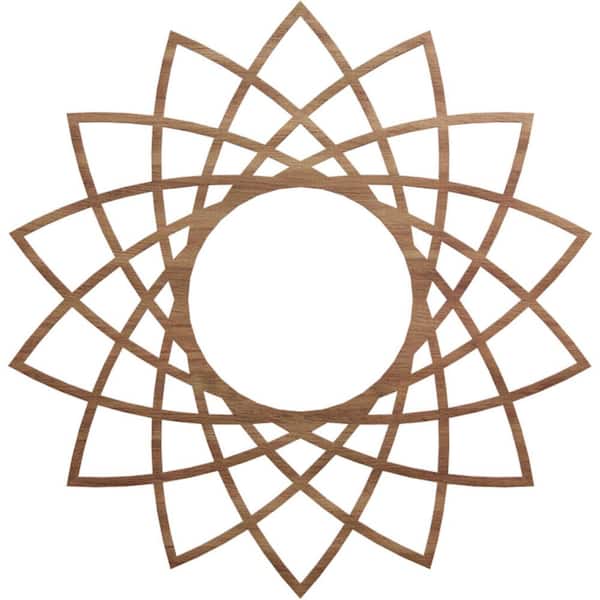Ekena Millwork 0.375 in. x 40 in. x 40 in. Wood Medallion Moulding