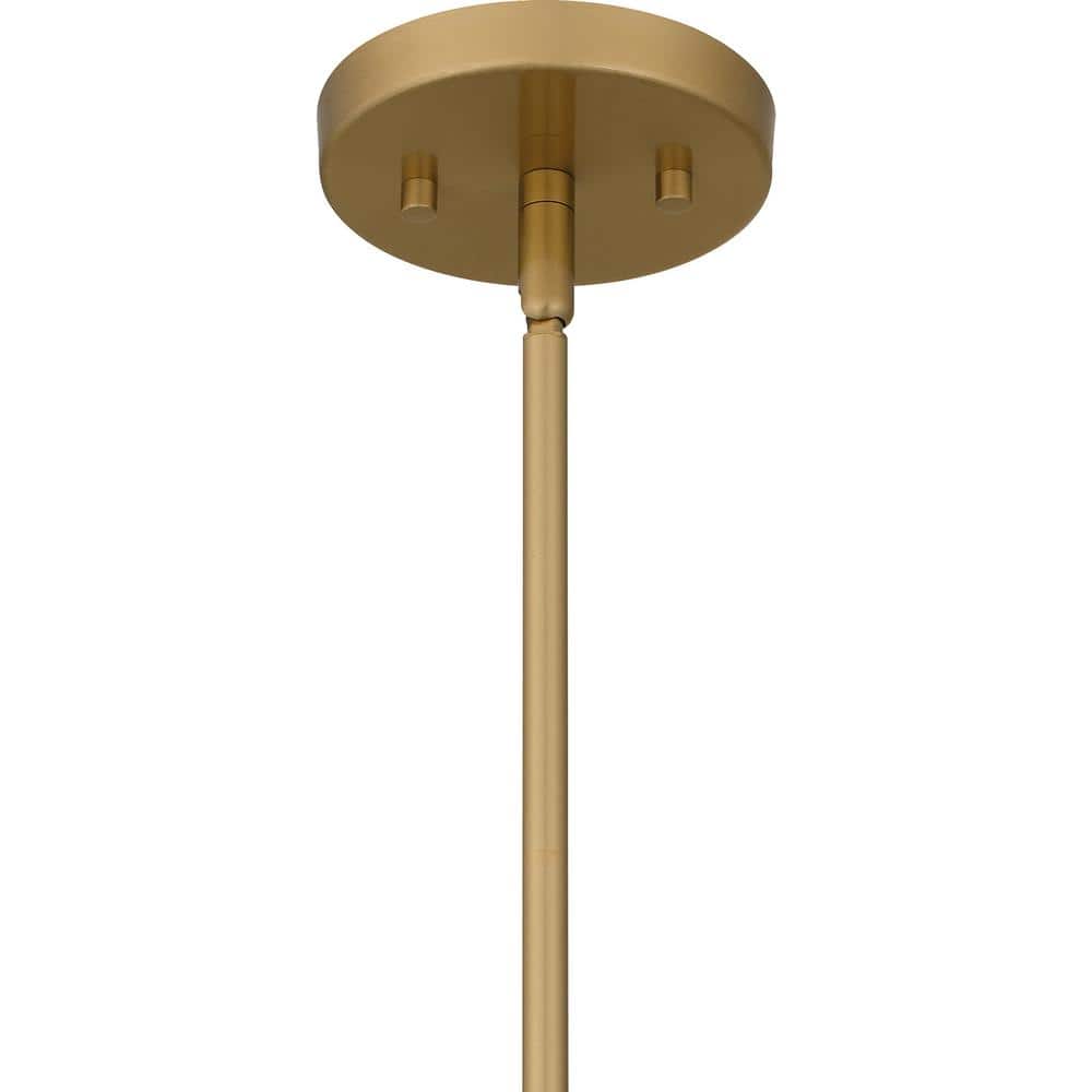 Aged Brass Mini Pendant Light with Alabaster Glass Shade