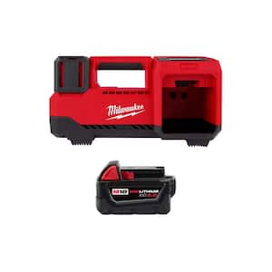 M18 18-Volt Lithium-Ion Cordless Inflator w/M18 18-Volt 5.0 Ah Lithium-Ion XC Extended Capacity Battery Pack