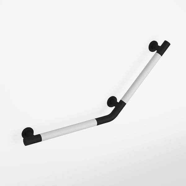 Auvergne 18 in. x 18 in. Angled Grab Bar in Matte Black