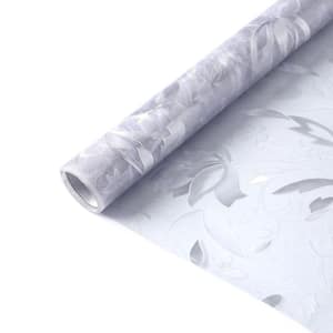 35.43 in. W x 78.74 in. L Flower 3D Window Privacy Film, Decorative Static Cling, Sun/UV Block for Home/Office