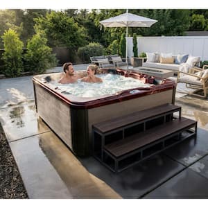 American Spas 7-Person 100-Jet Premium Acrylic Bench Spa Standard