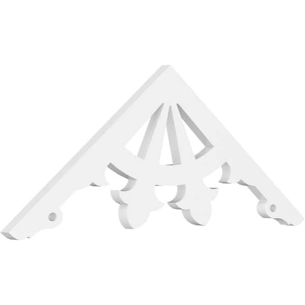 Ekena Millwork 1 in. x 36 in. x 13-1/2 in. (9/12) Pitch Riley Gable Pediment Architectural Grade PVC Moulding