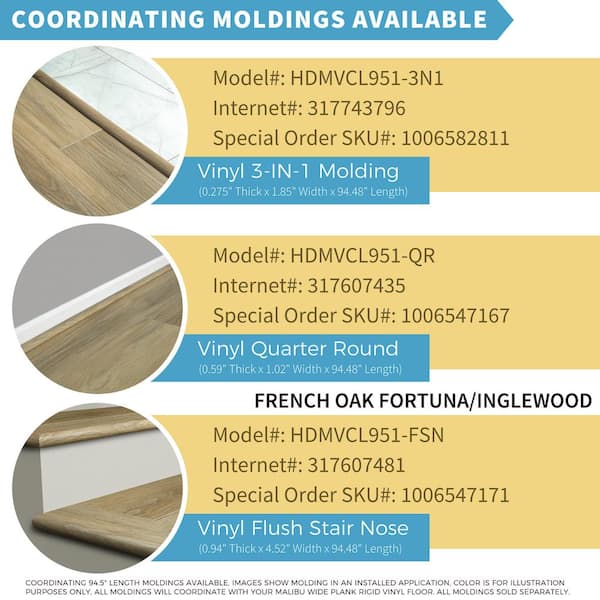 Malibu Wide Plank French Oak Fortuna 22 MIL 7.2 in. x 48 in. Click 