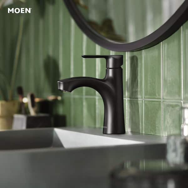 Findlay Single-Handle Single-Hole Bathroom Faucet in Matte Black