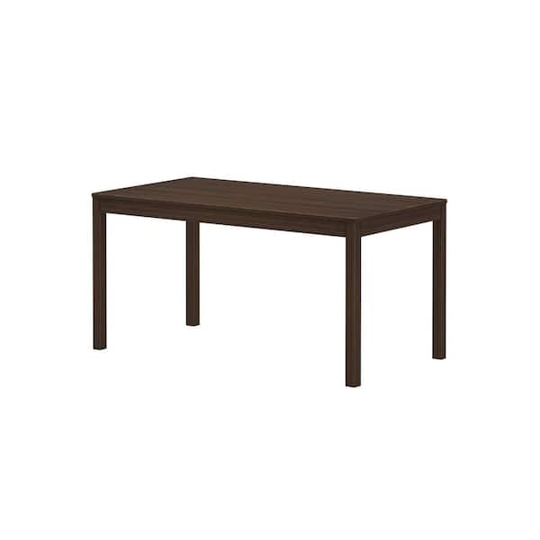 GRAIN & GROVE Walnut Solid Wood 60 in. 4 Legs Rectangle Dining
