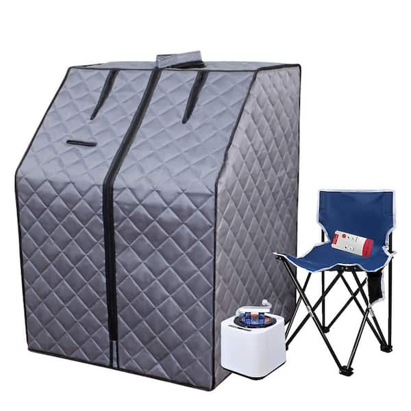 Single Person Portable Sauna Steam Sauna Tent Personal Sauna with Chair and Remote Included