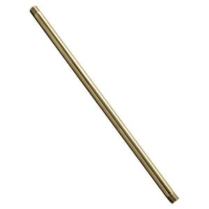 1/2 in. x 1.5 ft. Brass IPS Pipe Nipple, Polished Brass
