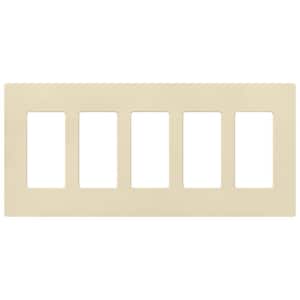 Claro 5 Gang Wall Plate for Decorator/Rocker Switches, Satin, Sand (SC-5-SD) (1-Pack)