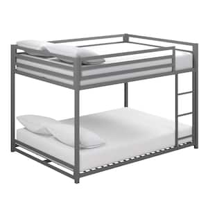 DHP Mabel Silver Metal Twin Over Twin Bunk Bed DE18205 - The Home Depot