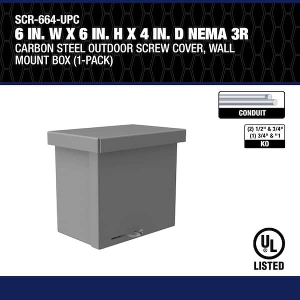 Southwire 6 in. W x 6 in. H x 4 in. D NEMA 3R Carbon Steel