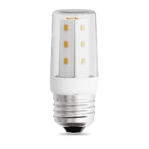 40-Watt Equivalent T9 Short Clear Glass E26 Refrigerator Appliance LED Light Bulb, Soft White 2700K